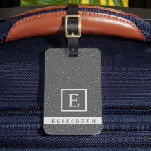 donkergrijs met witte polka dot