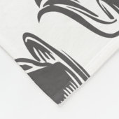 Donkergrijs modern koffiebekerpatroon fleece deken (Hoek)