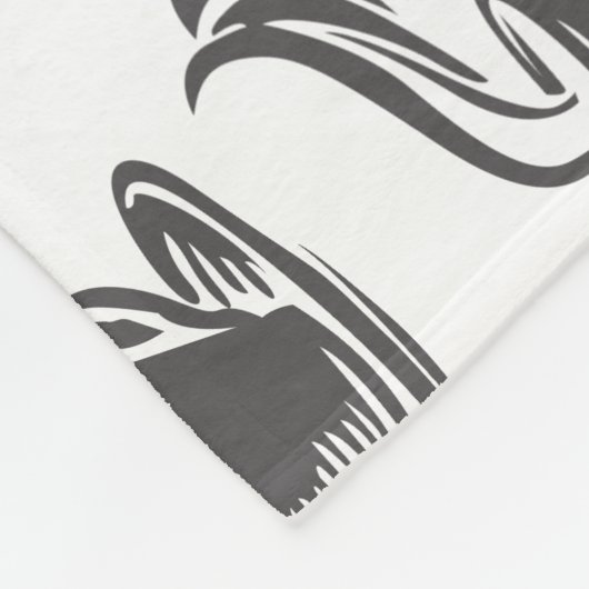 Donkergrijs modern koffiebekerpatroon fleece deken (Hoek)