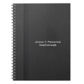 Donkergrijs Notitieboek van kunstleder (Voorkant)