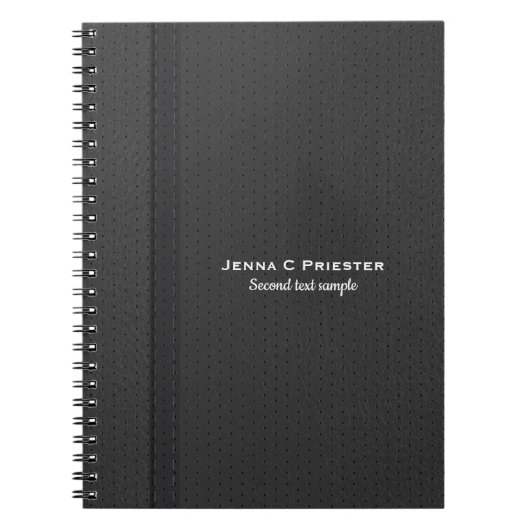 Donkergrijs Notitieboek van kunstleder (Voorkant)