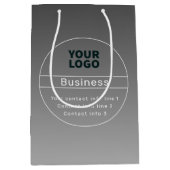 Donkergrijs Ombre & Business etc. Contactgegevens Medium Cadeauzakje (Voorkant)