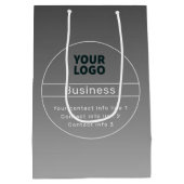 Donkergrijs Ombre & Business etc. Contactgegevens Medium Cadeauzakje (Achterkant)