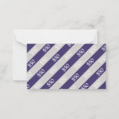 Donkergrijs paars bonuscertificaat notitiekaartje (Achterkant)