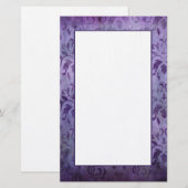  donkergrijs Paars-Damasbriefpapier Briefpapier (Voorkant / Achterkant)