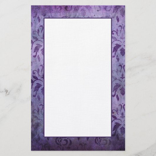  donkergrijs Paars-Damasbriefpapier Briefpapier (Voorkant)