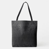Donkergrijs Paisley Tote Bag (Voorkant)