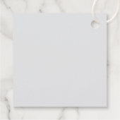 Donkergrijs Retro Moderne Monogrammed Naam Bedankjes Labels (Achterkant)