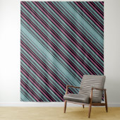 Donkergrijs roze gestreepte patroon wandkleed (In situ)