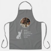 Donkergrijs Schattige beste kat papa ooit aangepas Schort (Voorkant)