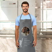 Donkergrijs Schattige beste kat papa ooit aangepas Schort