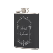 Donkergrijs schoolbord met rol heupfles (Links)