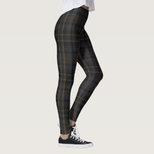 Donkergrijs Scottish Clan Grey Tartan Leggings gri