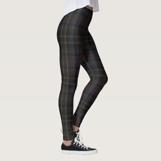 Donkergrijs Scottish Clan Grey Tartan Leggings gri (Rechts)