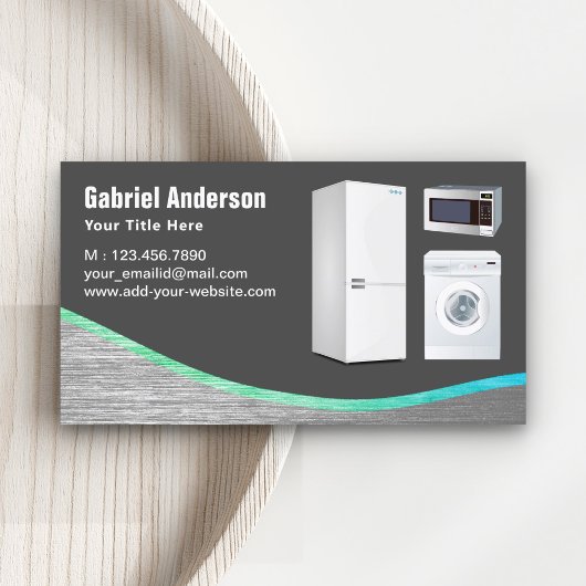 Donkergrijs staal Home Toestellen Reparatie Visitekaartje