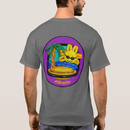 Donkergrijs T-shirt met 2026 logo (Achterkant)