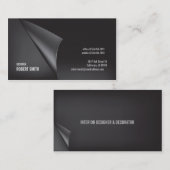 Donkergrijs Visitekaartje, dubbelzijdig Visitekaartje (Voorkant / Achterkant)