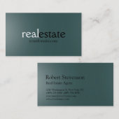 Donkergrijs Visitekaartje van de Real Estate Agent (Voorkant / Achterkant)