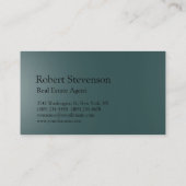 Donkergrijs Visitekaartje van de Real Estate Agent (Achterkant)