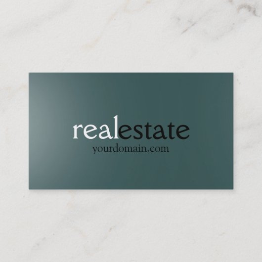 Donkergrijs Visitekaartje van de Real Estate Agent (Voorkant)