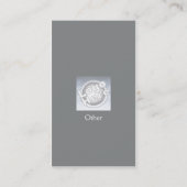 Donkergrijs vlakverticaal - zakelijk - visitekaartje (Achterkant)