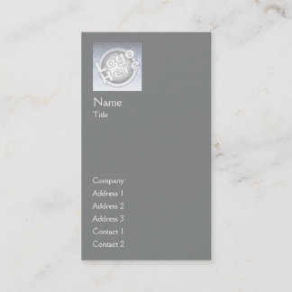 Donkergrijs vlakverticaal - zakelijk - visitekaartje