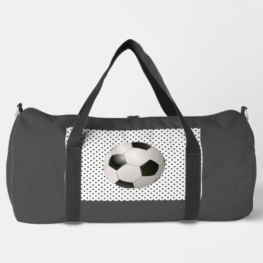 Donkergrijs Voetbal Plunjezak (Voorkant)