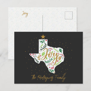 Donkergrijs Vreugde Vakantie Verlaat Texas Vorm Briefkaart