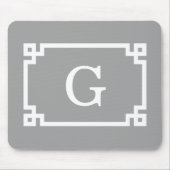 Donkergrijs Wholesalg Lijst 2 Initiaal monogram Muismat (Voorkant)