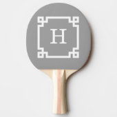 Donkergrijs Wholesalg Lijst 2 Initiaal monogram Tafeltennisbatje (Voorkant)