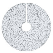 donkergrijs wit bladpatroon kerstboom rok (Voorkant)