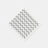 Donkergrijs Wit Chevron Zig-Zag Patroon Servet (Hoek)