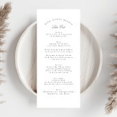 Donkergrijs Wit Elegante Kalligrafie Formele Bruil Menu