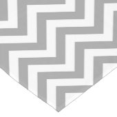 Donkergrijs wit groot Chevron ZigZag patroon Korte Tafelloper (Hoek)