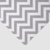 Donkergrijs wit groot Chevron ZigZag patroon Tissuepapier (Detail)