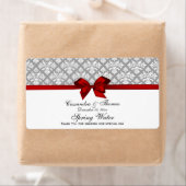 Donkergrijs wit waslabel met rode bol etiket (Insitu)