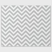 Donkergrijs Wit XL Chevron ZigZag Patroon Cadeaupapier (Vlak)