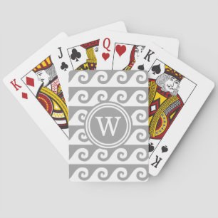 Donkergrijs Witte GK Golven 2x1I Donkergrijs Rond Pokerkaarten