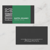 Donkergrijs Zee Groen Personal Trainer Visitekaart Visitekaartje (Voorkant / Achterkant)