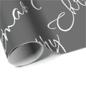 Donkergrijs zoete kerstinpakken papier (Rol Hoek)