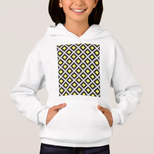 Donkergrijs, zwart, geel Ikat Diamonds, afkomstig  (Voorkant)
