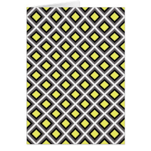 Donkergrijs, zwart, geel Ikat Diamonds, afkomstig