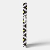 Donkergrijs, zwart, geel Ikat Diamonds, afkomstig Case-Mate iPhone Case (Achterkant / Rechts)