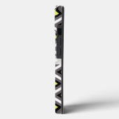Donkergrijs, zwart, geel Ikat Diamonds, afkomstig  Case-Mate iPhone Case (Achterkant / Links)