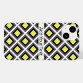 Donkergrijs, zwart, geel Ikat Diamonds, afkomstig  Case-Mate iPhone Case (Achterkant (horizontaal))