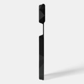 Donkergrijs zwart geometrisch maaspatroon Monogram iPhone Hoesje (Rechterkant)