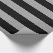 Donkergrijs zwart XL Stripes Patroon V Cadeaupapier (Hoek)