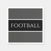 Donkergrijs zwart, zwart, zwart, groot Football Servet (Voorkant)
