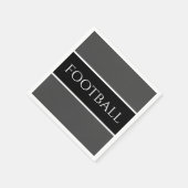 Donkergrijs zwart, zwart, zwart, groot Football Servet (Hoek)