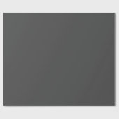 Donkergrijs, zwarte kleur minimalistisch cadeaupapier (Vlak)